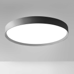 PLAFONIERA LED AVA P/G 80W 5500LM 3000K-4000K ALLUMINIO SATINATO NERO DIFFUSORE BIANCO OPACO D800 MM