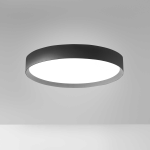 PLAFONIERA LED AVA P/M 60W 4700LM 3000K-4000K ALLUMINIO SATINATO NERO DIFFUSORE BIANCO OPACO D600 MM