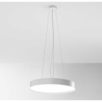 LAMPADARIO AVA S/P LED 60W + 10W 6600LM 3000K-4000K ALLUMINIO SATINATO BIANCO D600MM