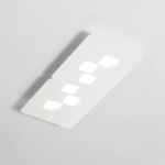 PLAFONIERA BILBAO P/M 6 X GX53 NON INCLUSE FINITURA BIANCO 650 X 280 MM