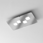 PLAFONIERA BILBAO P/P 4 X GX53 NON INCLUSE FINITURA ACCIAIO 500 X 280 MM
