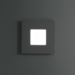 PLAFONIERA BILDE P/G LED 56W 5600LM 3000K STRUTTURA ALLUMINIO NERO OPACO 640 X 640 MM