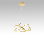 LAMPADARIO SOSPENSIONE CINZIA S  LED 46W 2300 LM 3000K ALLUMINIO ORO SPAZZOLATO D740 MM 
