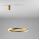 SOSPENSIONE CRISEIDE S/1P LED 80W 4200LM 3000K ALLUMINIO ORO SPAZZOLATO D800MM