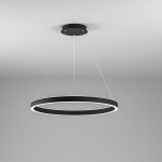 SOSPENSIONE CRISEIDE S/G LED 80W 4200LM 3000K ALLUMINIO NERO SATINATO D800 MM