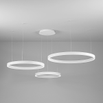 SOSPENSIONE CRISEIDE SS/3D TRE LED 240W (60W + 80W + 100W) 14000LM 3000K ALLUMINIO BIANCO SATINATO