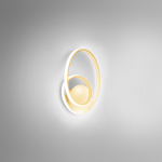 APPLIQUE DIVA A LED 20W 1470 LUMEN 3000K ALLUMINIO ORO SPAZZOLATO 370 X 290 MM