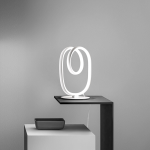 LAMPADA DA TAVOLO DIVA L LED 17W 680 LUMEN 3000K ALLUMINIO BIANCO SATINATO 210 X 330 MM