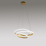 SOSPENSIONE DIVA S/G LED 47W 2350 LUMEN 3000K ALLUMINIO ORO SPAZZOLATO D650 X 1100H MAX MM