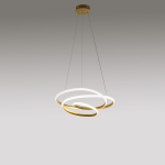 SOSPENSIONE DIVA S/P LED 39W 1950 LUMEN 3000K ALLUMINIO ORO SPAZZOLAT D500 X 1100H MAX MM