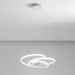 SOSPENSIONE DIVA S/S LED 80W 4800 LUMEN 3000K ALLUMINIO BIANCO SATINATO D850 X 1500H MAX MM