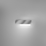 APPLIQUE DOHA A/P LED 15W 1270 LM 3000K ALLUMINIO BIANCO CON FINITURE ACCIAIO 400 X 135 MM