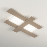 PLAFONIERA DOHA P/G LED 50W 4470LM 3000K ALLUMINIO BIANCO FINITURA TORTORA 1040 X 630 MM