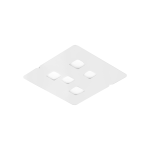 PLAFONIERA GISELLE P/M 5 X GX53 ALLUMINIO FINITURA BIANCO 440 X 440 MM