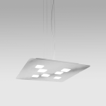 SOSPENSIONE GISELLE S 10 X GX53 ALLUMINIO FORNITURA ACCIAIO 540 X 540 MM