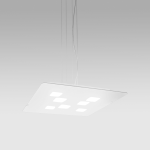 SOSPENSIONE GISELLE S 10 X GX53 ALLUMINIO FORNITURA BIANCO 540 X 540 MM
