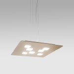SOSPENSIONE GISELLE S 10 X GX53 ALLUMINIO FORNITURA TORTORA 540 X 540 MM