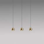 SOSPENSIONE GUYA S/3 ORO LED 24W 1525 LM MONTATURA ALLUMINIO FINITURA ORO