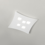 PLAFONIERA ISOTTA P/M 5 X GX53 ALLUMINIO METALLO BIANCO