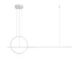 GIOTTO SOSPENSIONE LED 46W - ALLUMINIO E METALLO BIANCO OPACO