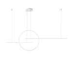 GIOTTO SOSPENSIONE LED 56W - ALLUMINIO E METALLO BIANCO OPACO