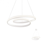 TORSION SOSPENSIONE 30W LED - 3945LM 3000K - LUCE CALDA - DIAMETRO 55CM - METALLO BIANCO SATINATO