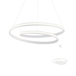 TORSION SOSPENSIONE 35W LED - 4678LM 4000K - LUCE NATURALE - DIAMETRO 74CM - METALLO BIANCO SATINATO
