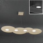 SOSPENSIONE IN METALLO 4 X GX53 SABBIA