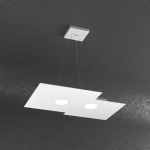 LAMPADARIO A SOSPENSIONE 2 FARI LUCI LED BIANCO 