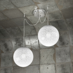 FINE SERIE - GLITTER SOSPENSIONE 2 LUCI D.20 CM.