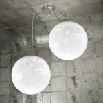 FINE SERIE - GLITTER SOSPENSIONE 2 LUCI D.25 CM.