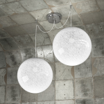 FINE SERIE - GLITTER SOSPENSIONE 2 LUCI D.30 CM.