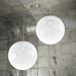 FINE SERIE - GLITTER SOSPENSIONE 2 LUCI D.40 CM.