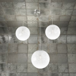 FINE SERIE - GLITTER SOSPENSIONE 3 LUCI D.25 CM.