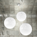 FINE SERIE - GLITTER SOSPENSIONE 3 LUCI D.40 CM.