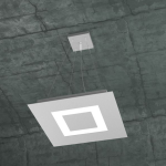 FINE SERIE - CARPET SOSPENSIONE 40X40 4 LUCI GRIGIO