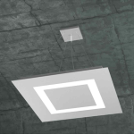 FINE SERIE - CARPET SOSPENSIONE 50X50 4 LUCI GRIGIO