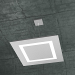 FINE SERIE - CARPET SOSPENSIONE 60X60 4 LUCI GRIGIO