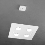 PATH LAMPADARIO A SOSPENSIONE QUADRATO 4 LED BIANCO 