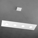 PATH LAMPADARIO A SOSPENSIONE 4 LED RETTANGOLARE 80 X 20 BIANCO