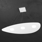 SHAPE LAMPADARIO A SOSPENSIONE FORMA FOGLIA 3 X GX53 METALLO BIANCO