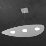 SHAPE LAMPADARIO A SOSPENSIONE FORMA FOGLIA 3 X GX53 METALLO GRIGIO