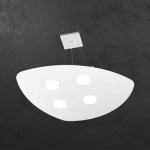 SHAPE LAMPADARIO A SOSPENSIONE FORMA FOGLIA 4 GX 53 METALLO BIANCO