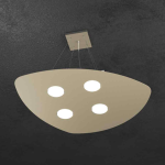 SHAPE LAMPADARIO A SOSPENSIONE FORMA FOGLIA 4 GX 53 METALLO SABBIA