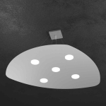 SHAPE LAMPADARIO A SOSPENSIONE FORMA FOGLIA 5 GX 53 METALLO GRIGIO