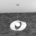 FINE SERIE - LAP SOSPENSIONE D.40 CM. 1 LUCE BIANCO