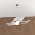 WACKY LAMPADARIO A SOSPENSIONE E 27 METALLO BIANCO 