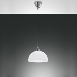NICE - SOSPENSIONE BIANCA - 1 X E27 - VETRO CENTRIFUGATO E METALLO