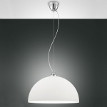 NICE - SOSPENSIONE BIANCA - 1 X E27 - VETRO CENTRIFUGATO E METALLO