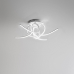 PLAFONIERA TOSCA P/4 LED 60W 3200 LM 3000K ALLUMINIO SATINATO BIANCO D600 MM
